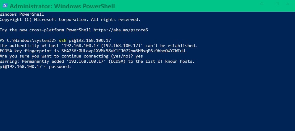 Raspberry Pi SSH fingerprint