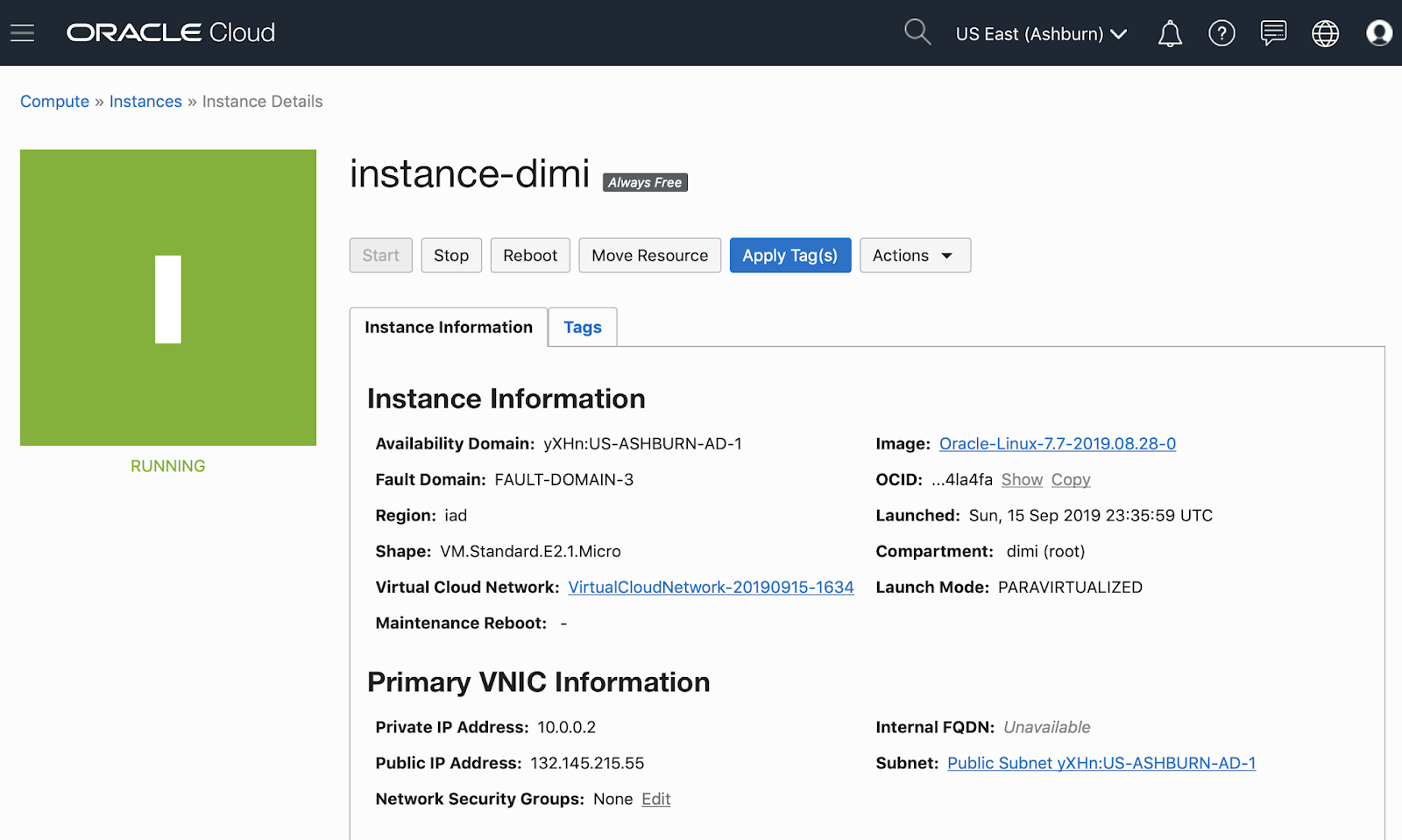 Oracle Cloud VM Configuration